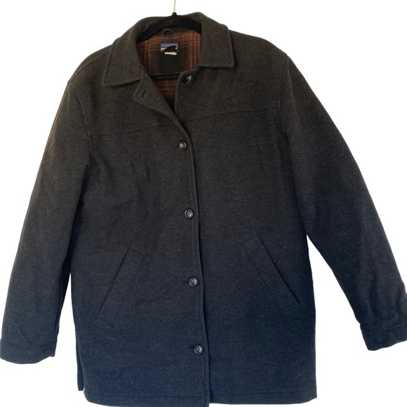 Patagonia Jackets & Blazers - Vintage Patagonia Tiroler Loden Wool Car Coat Womens Size Medium Gray 90’s Y2k
